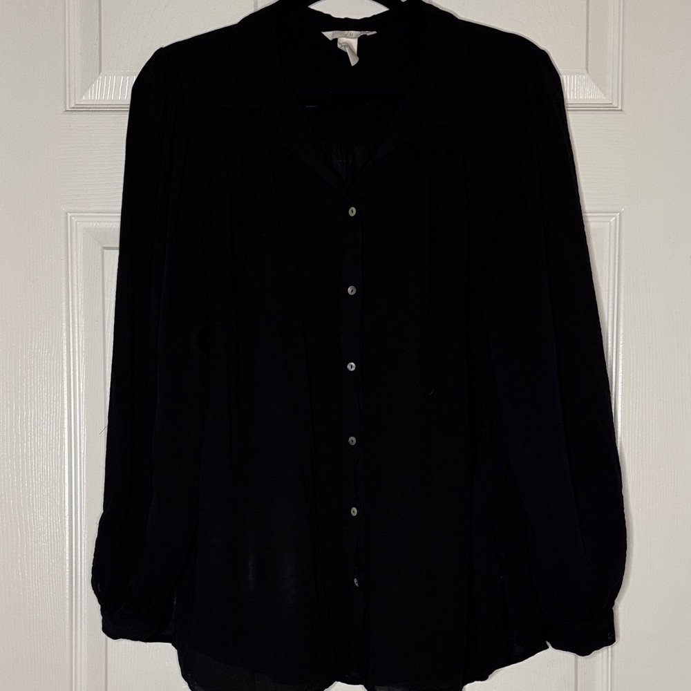 H&M Black Button Down Shirt